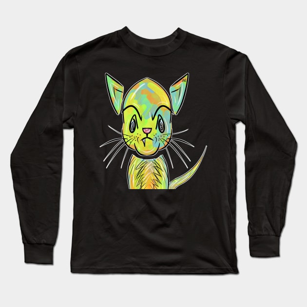 Alley Cat Kitten Long Sleeve T-Shirt by vincentjnewman